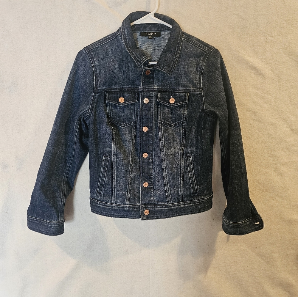 Talbots Dark Blue Denim Jean Jacket